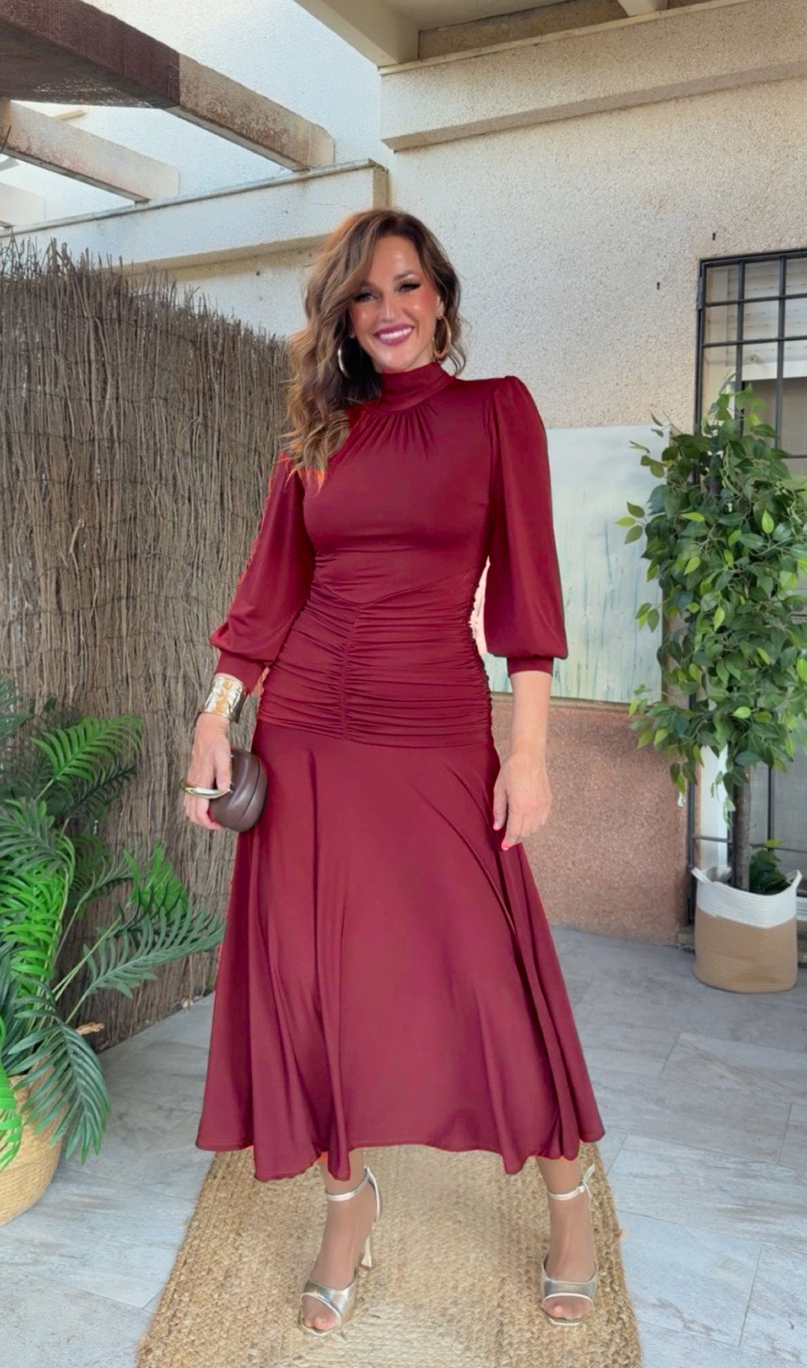 Vestido Inés Burdeos