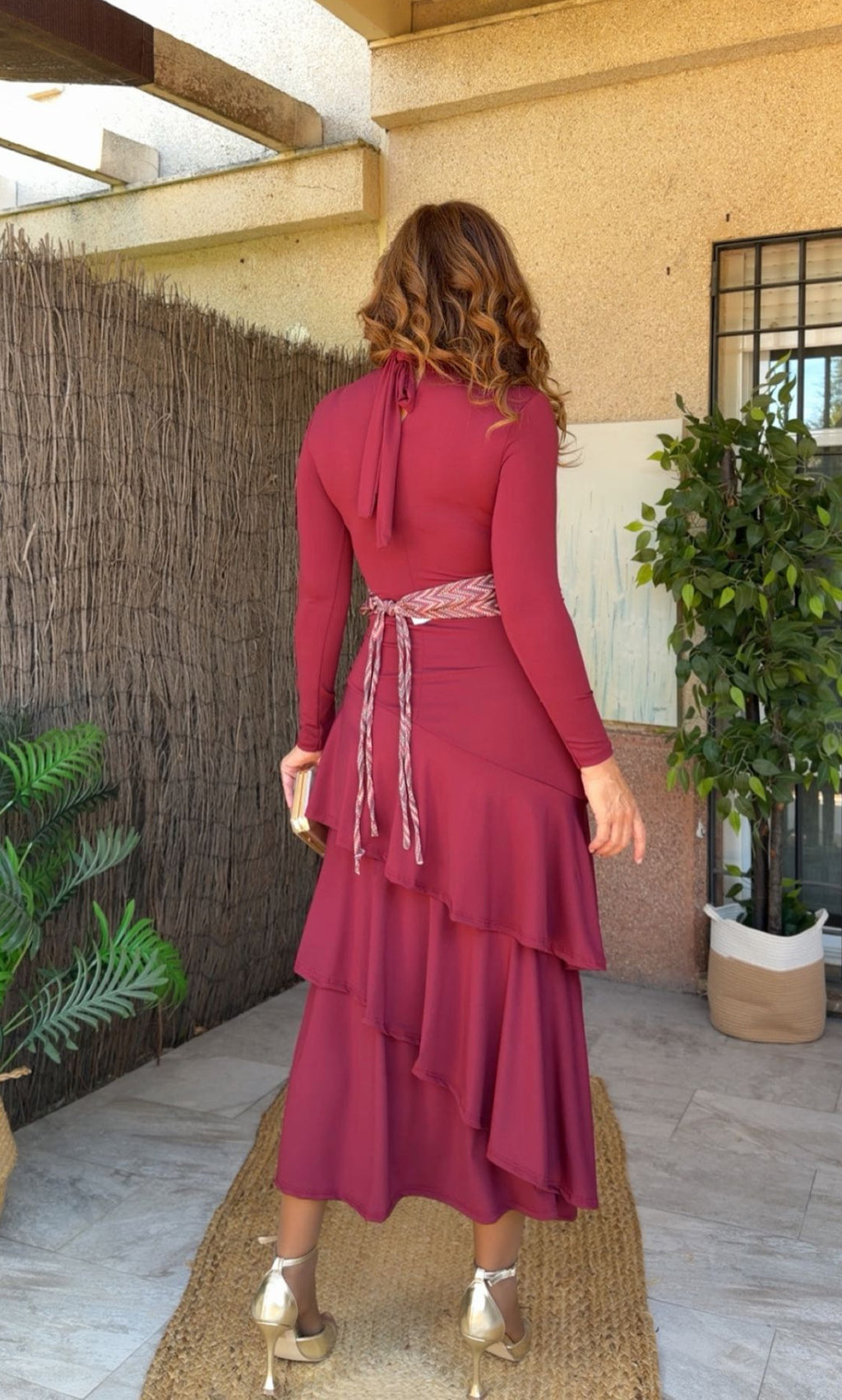 Vestido Rocío Burdeos