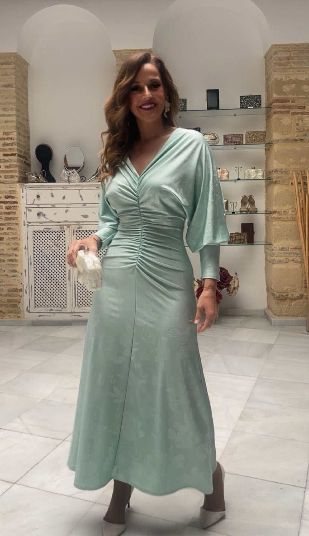 Vestido Ginebra Verde Mar
