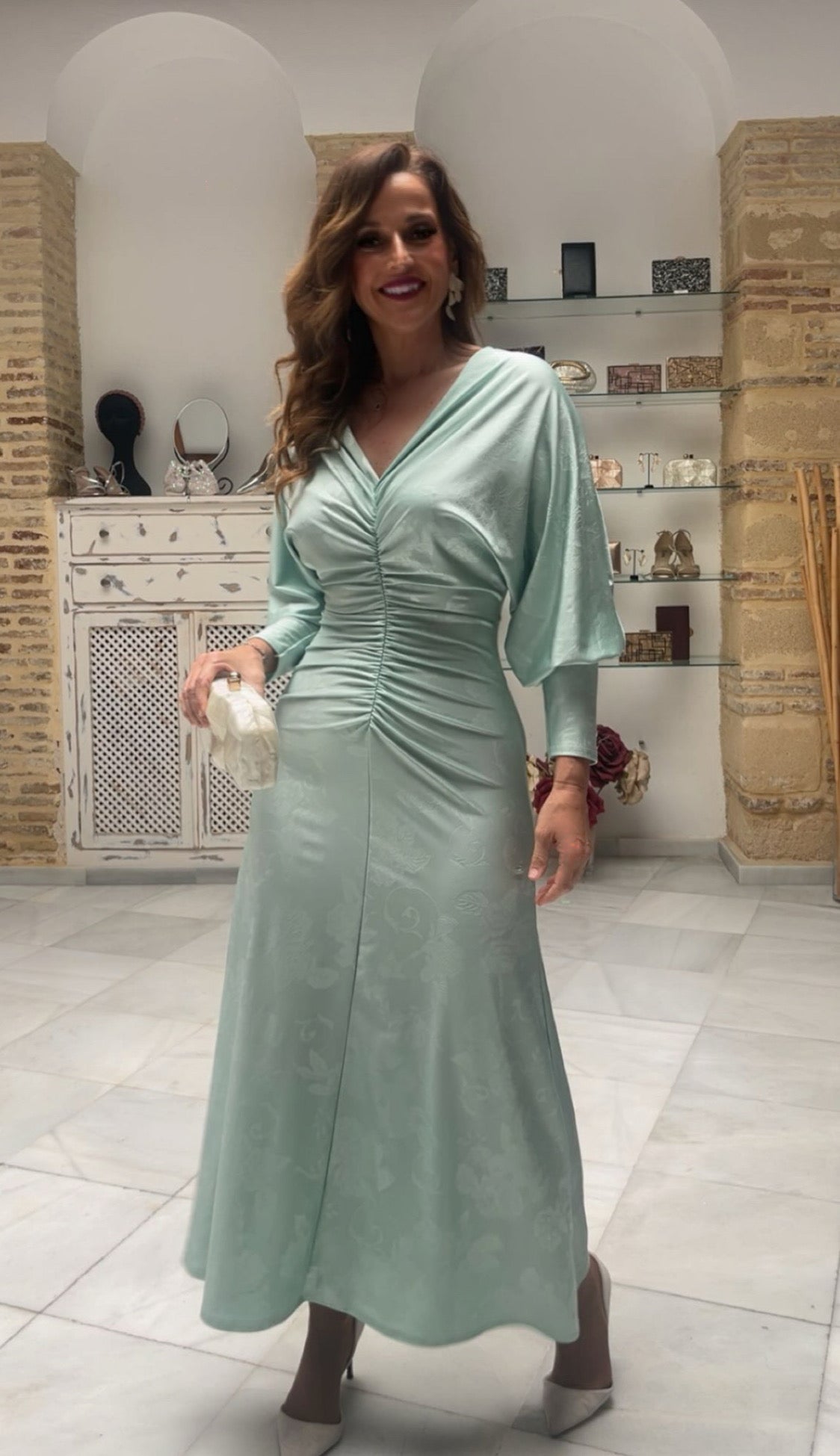 Vestido Ginebra Verde Mar