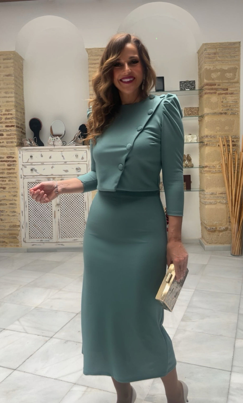 Conjunto Sabrina Verde Empolvado