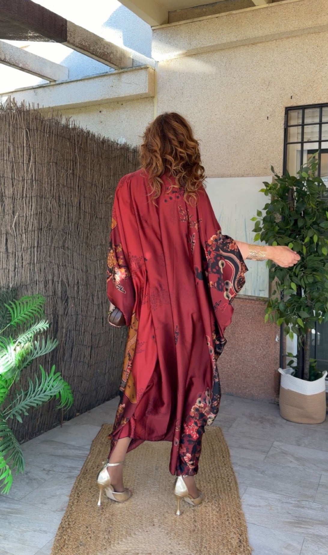 Vestido Túnica Zahara Burdeos Estampado