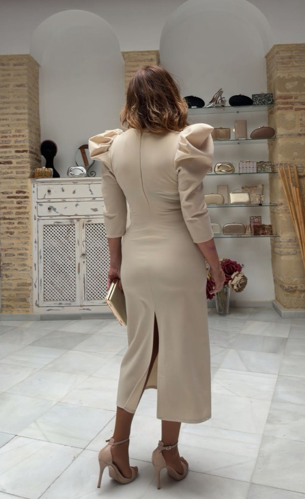 Vestido Berta Beige