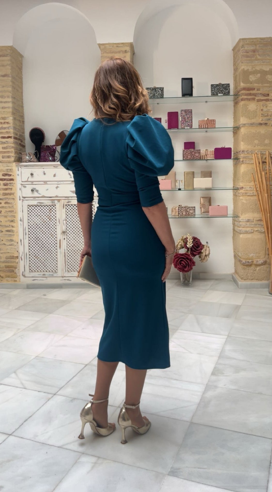 Vestido Priscila Petróleo