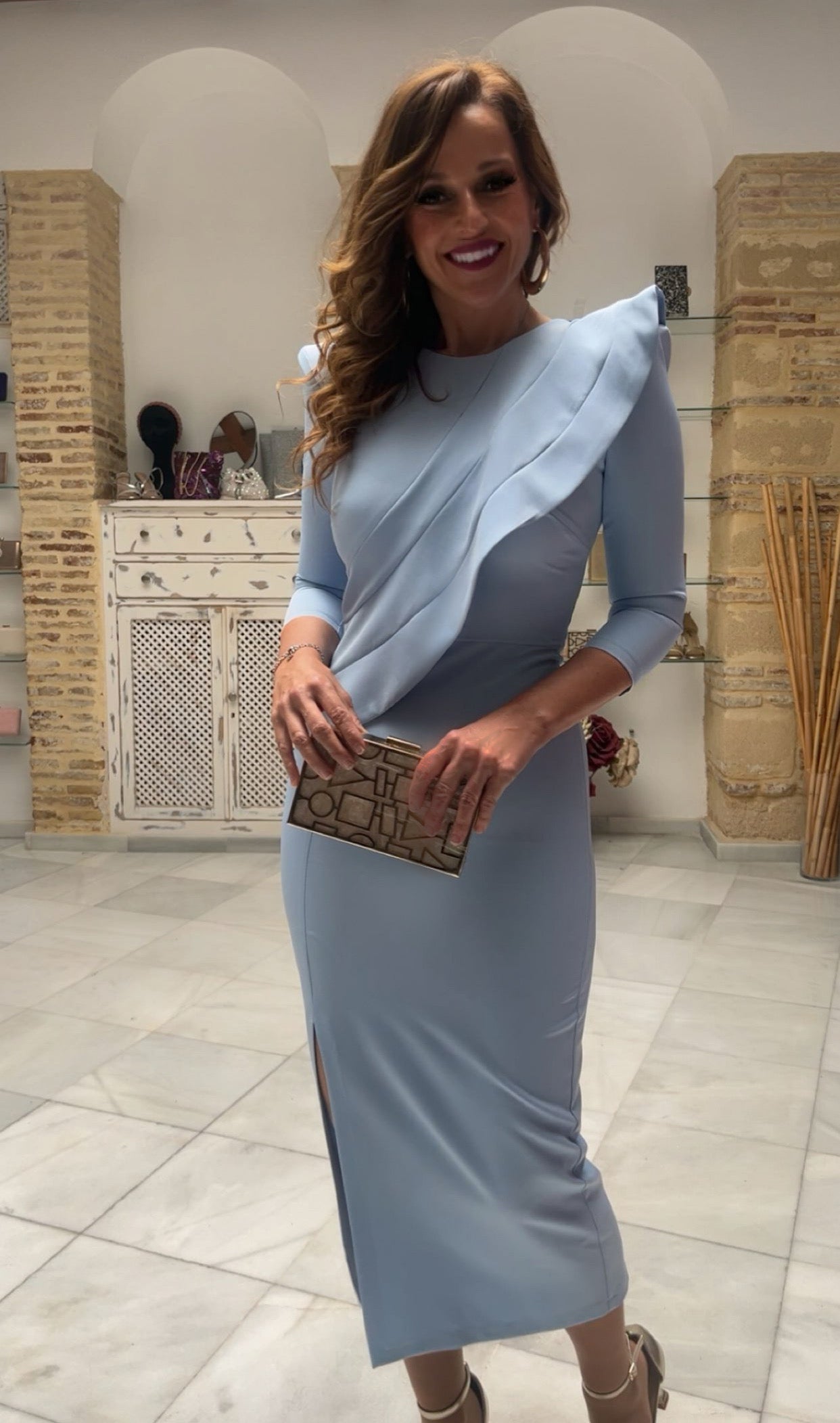 Vestido Nora Celeste