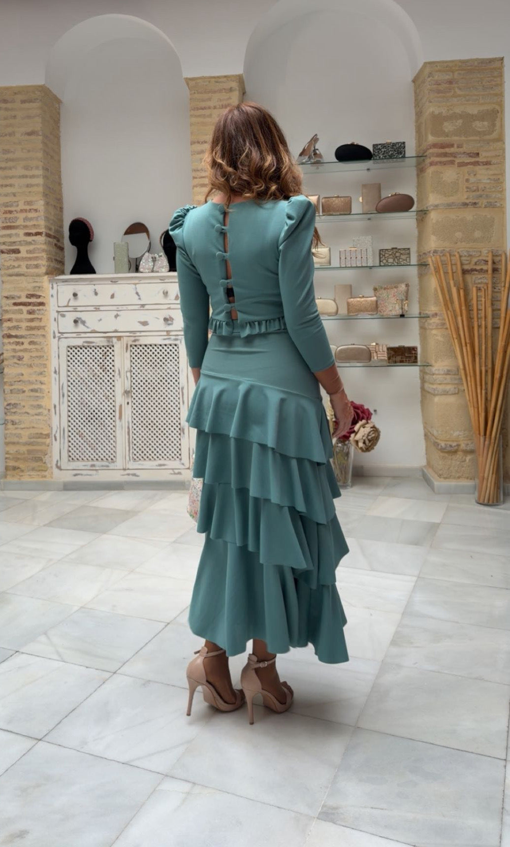 Conjunto Macarena Verde Empolvado