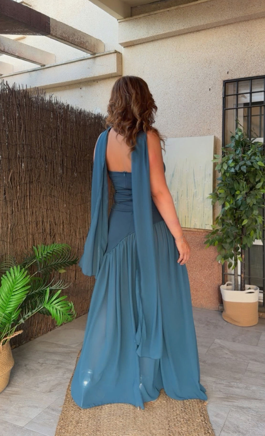 Vestido Vela Azul Petróleo