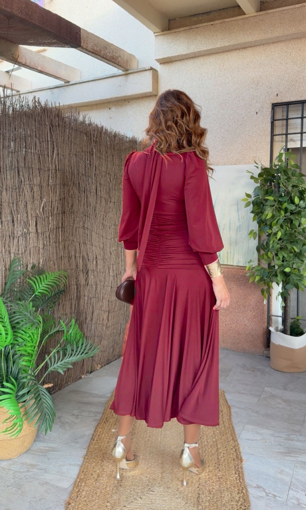 Vestido Inés Burdeos
