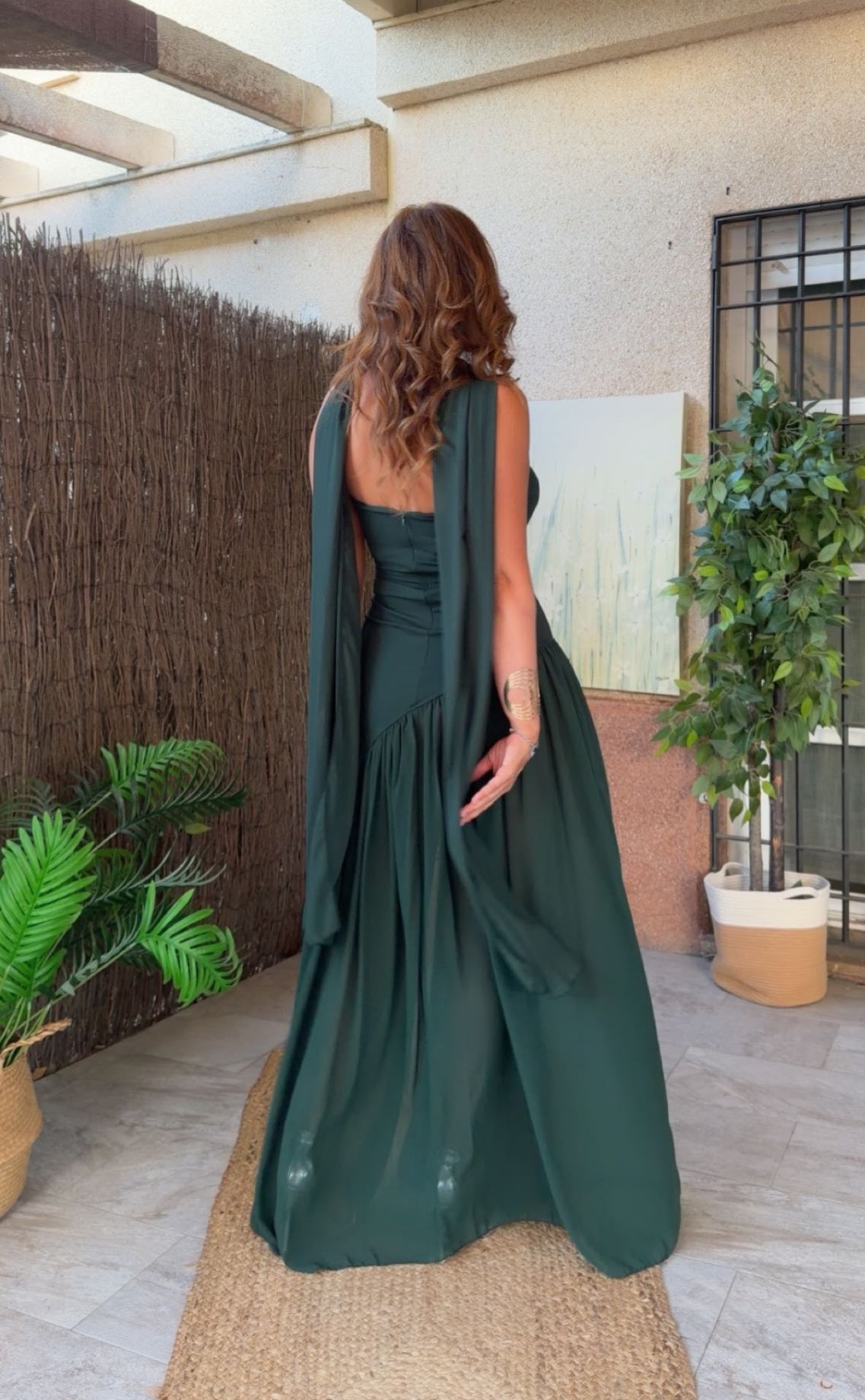Vestido Vela Verde Botella