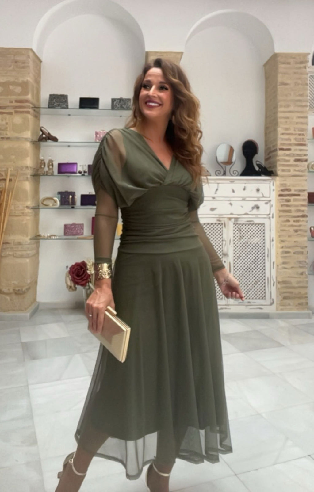 Vestido Altea Liso Verde