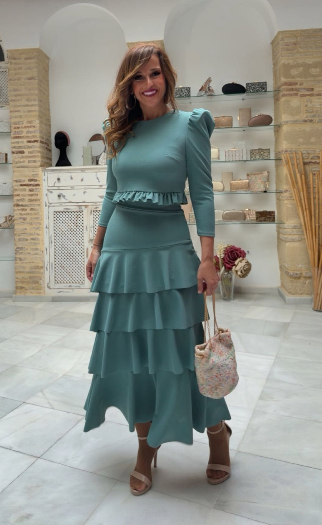 Conjunto Macarena Verde Empolvado