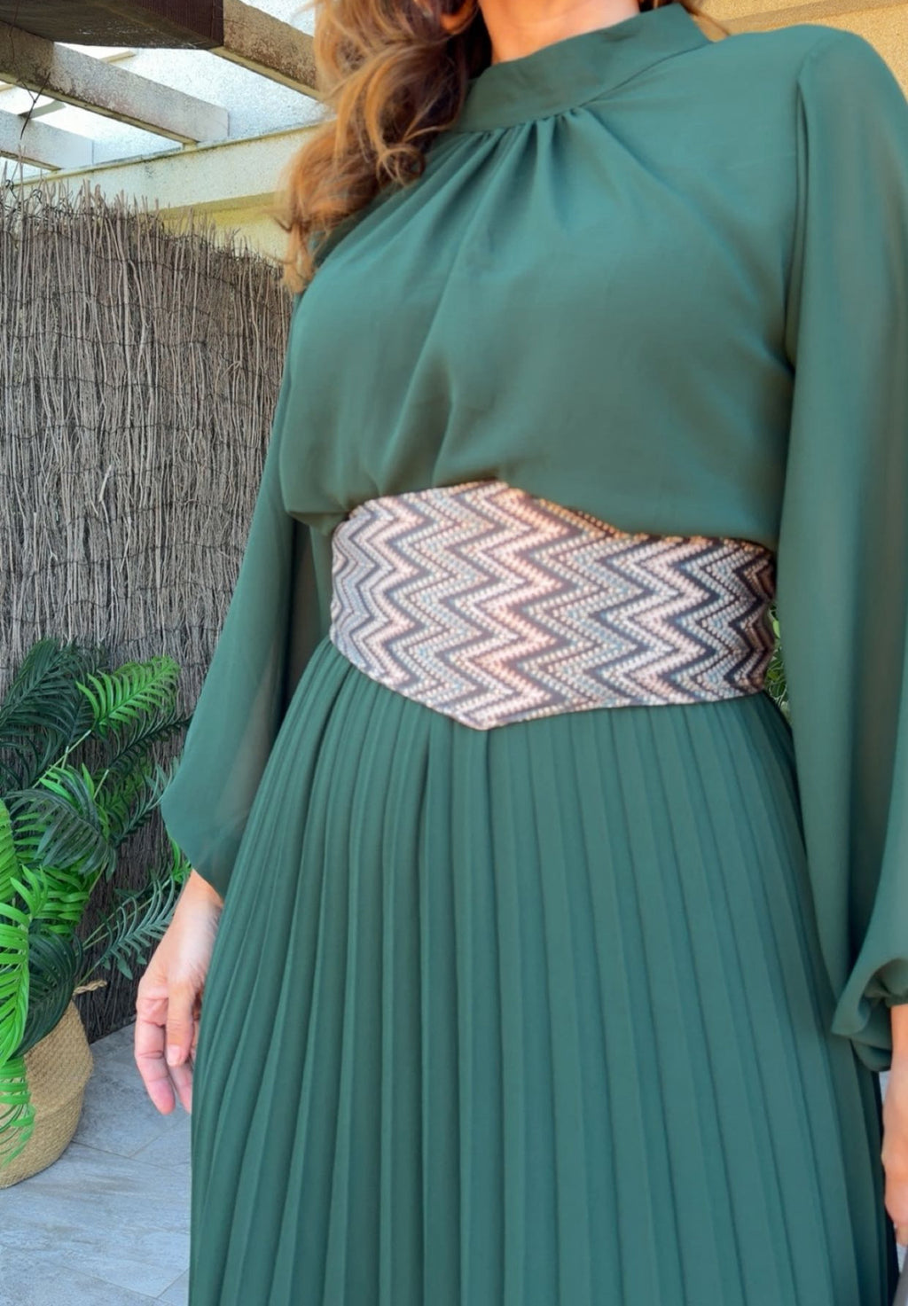 Vestido Paloma Verde Botella