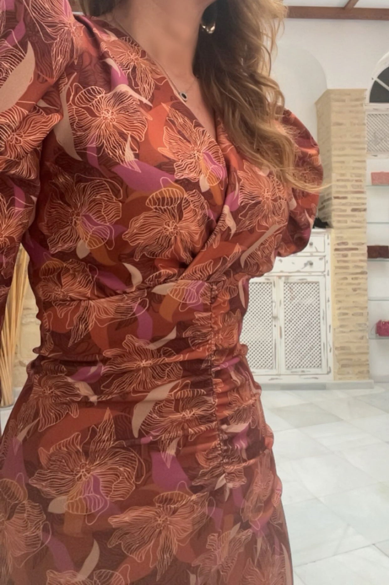 Vestido Hana Ocre