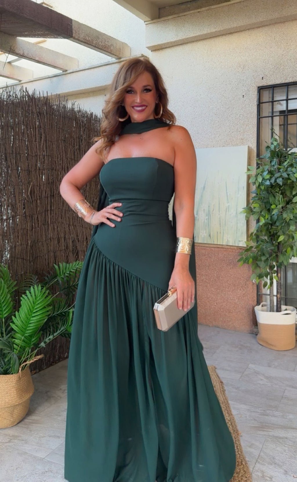 Vestido Vela Verde Botella