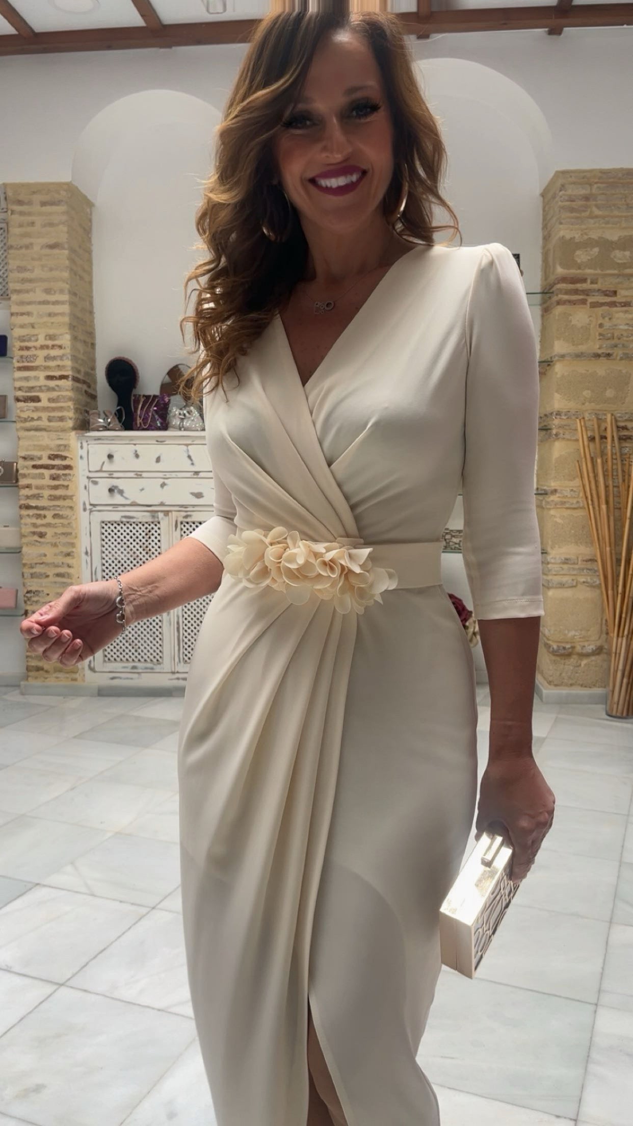 Vestido Alba Blanco Roto