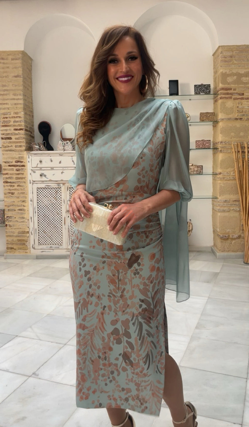 Vestido Penélope Verde Empolvado