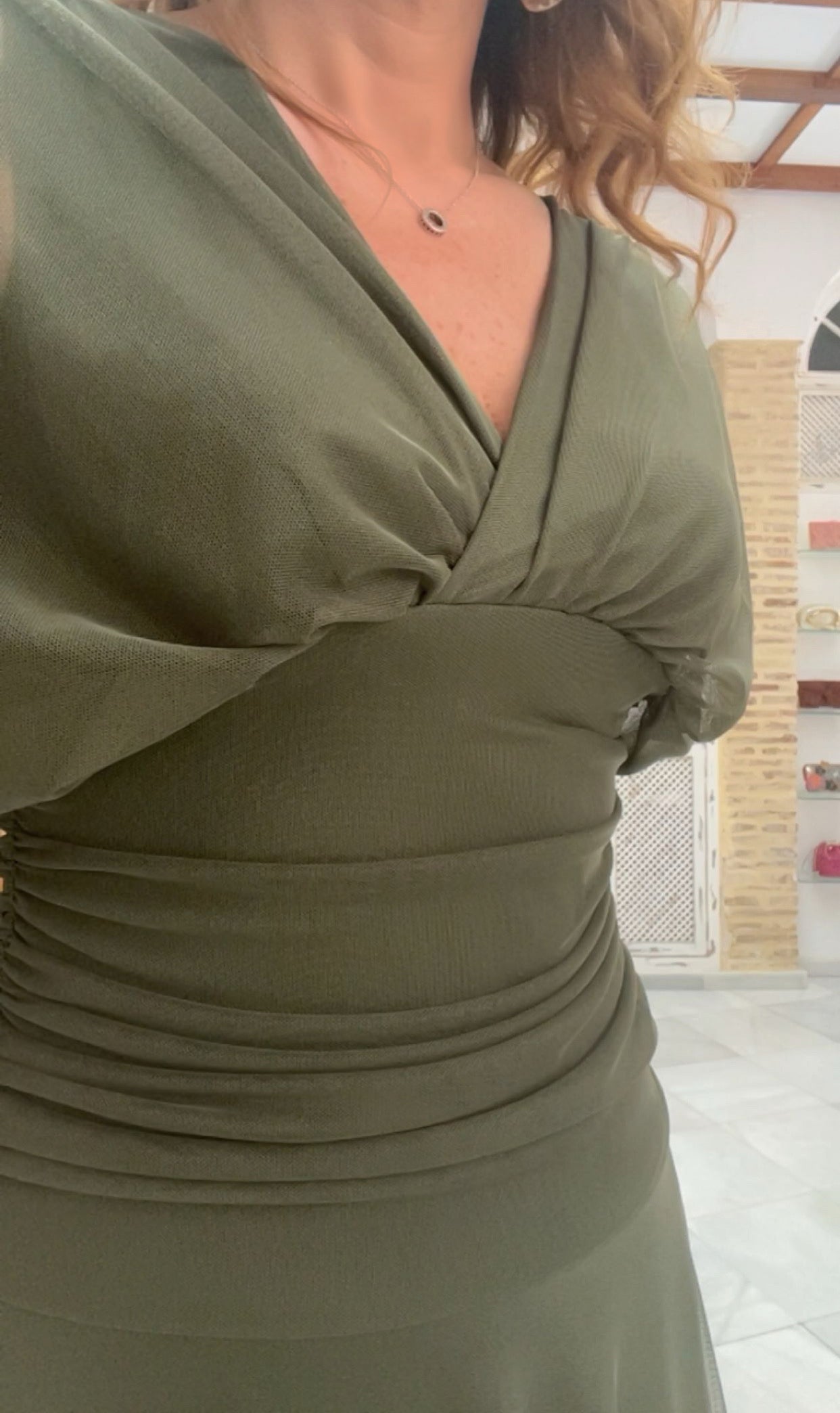 Vestido Altea Liso Verde