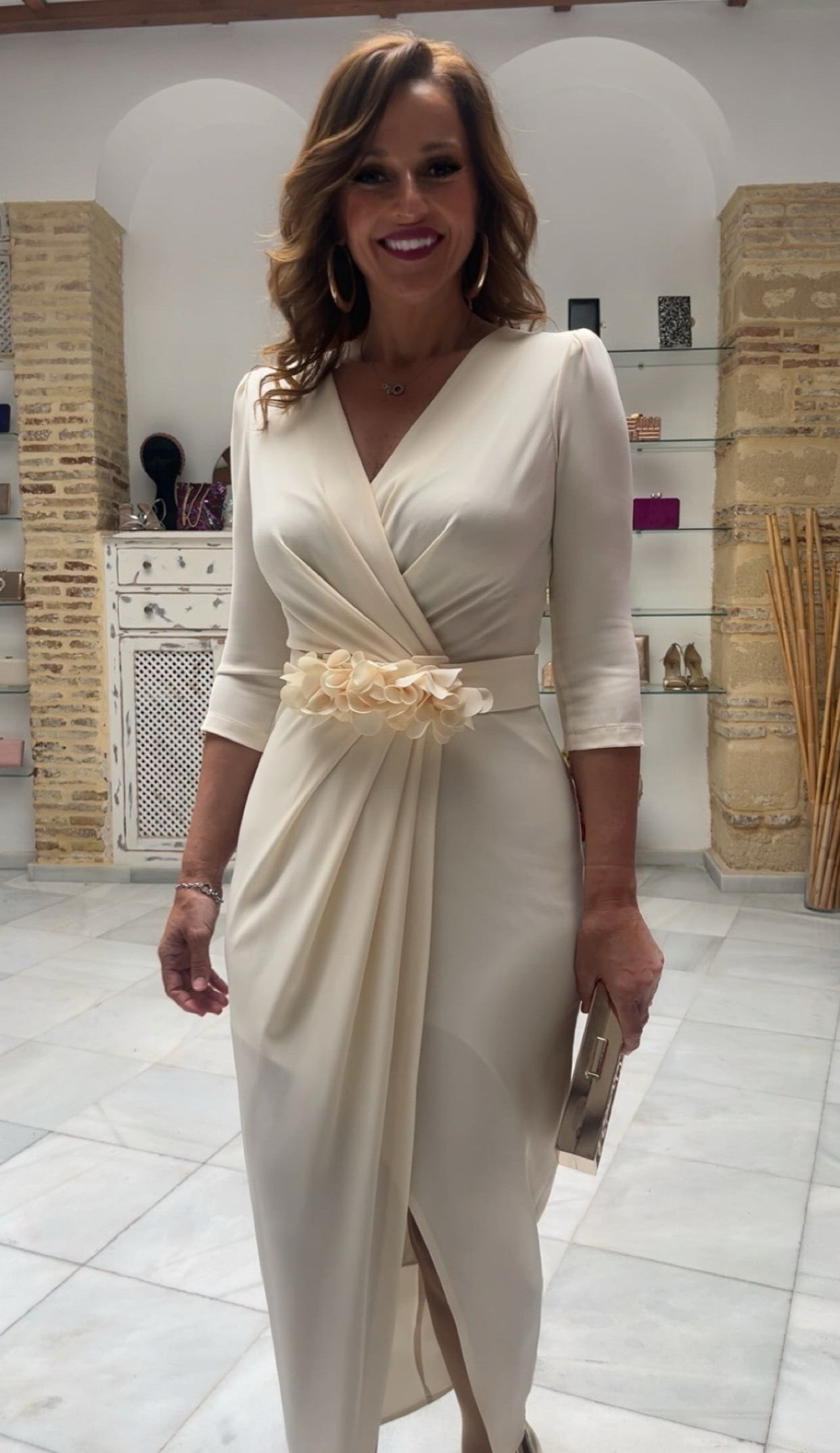 Vestido Alba Blanco Roto