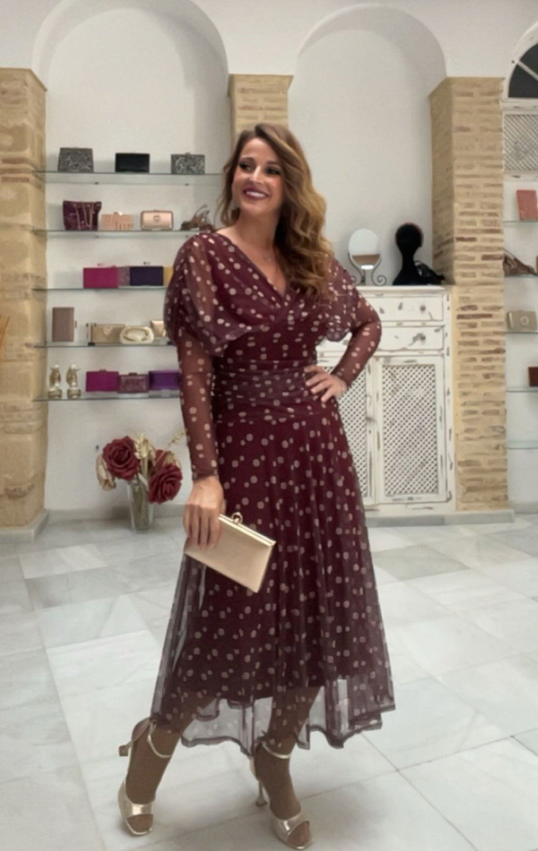 Vestido Sofía Burdeos