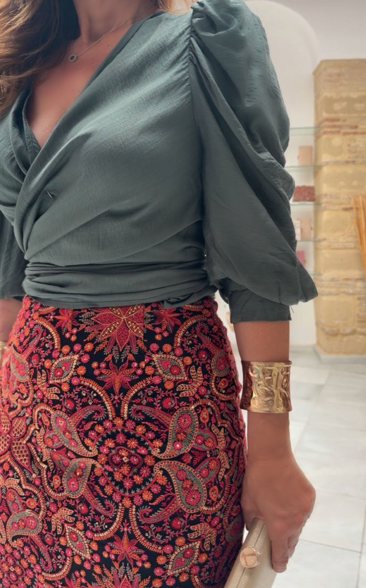 Blusa Cruzada Verde