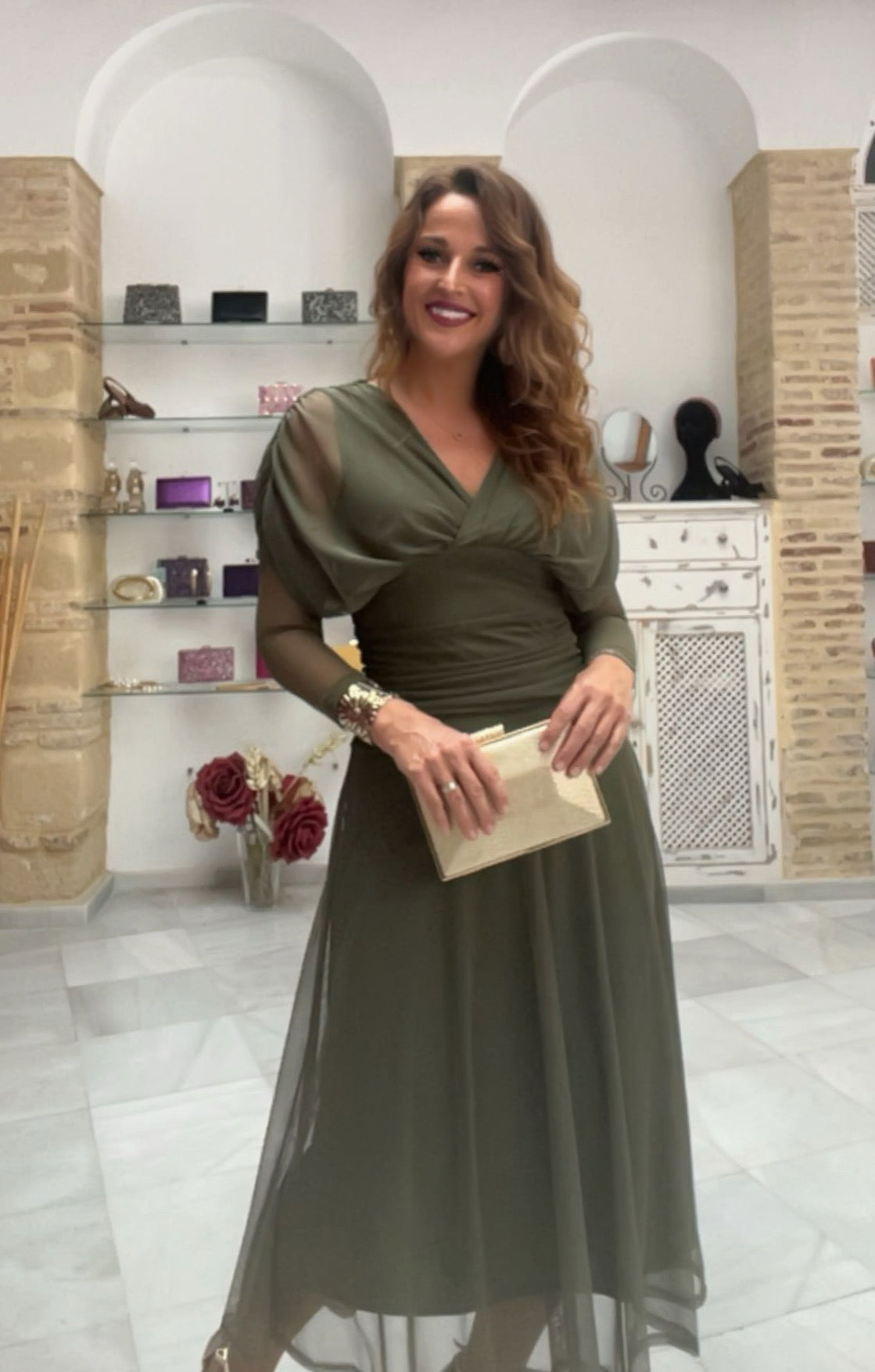 Vestido Altea Liso Verde