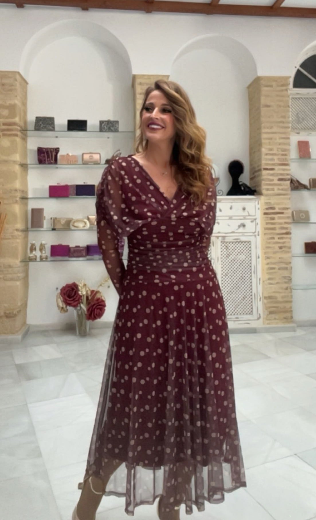 Vestido Sofía Burdeos