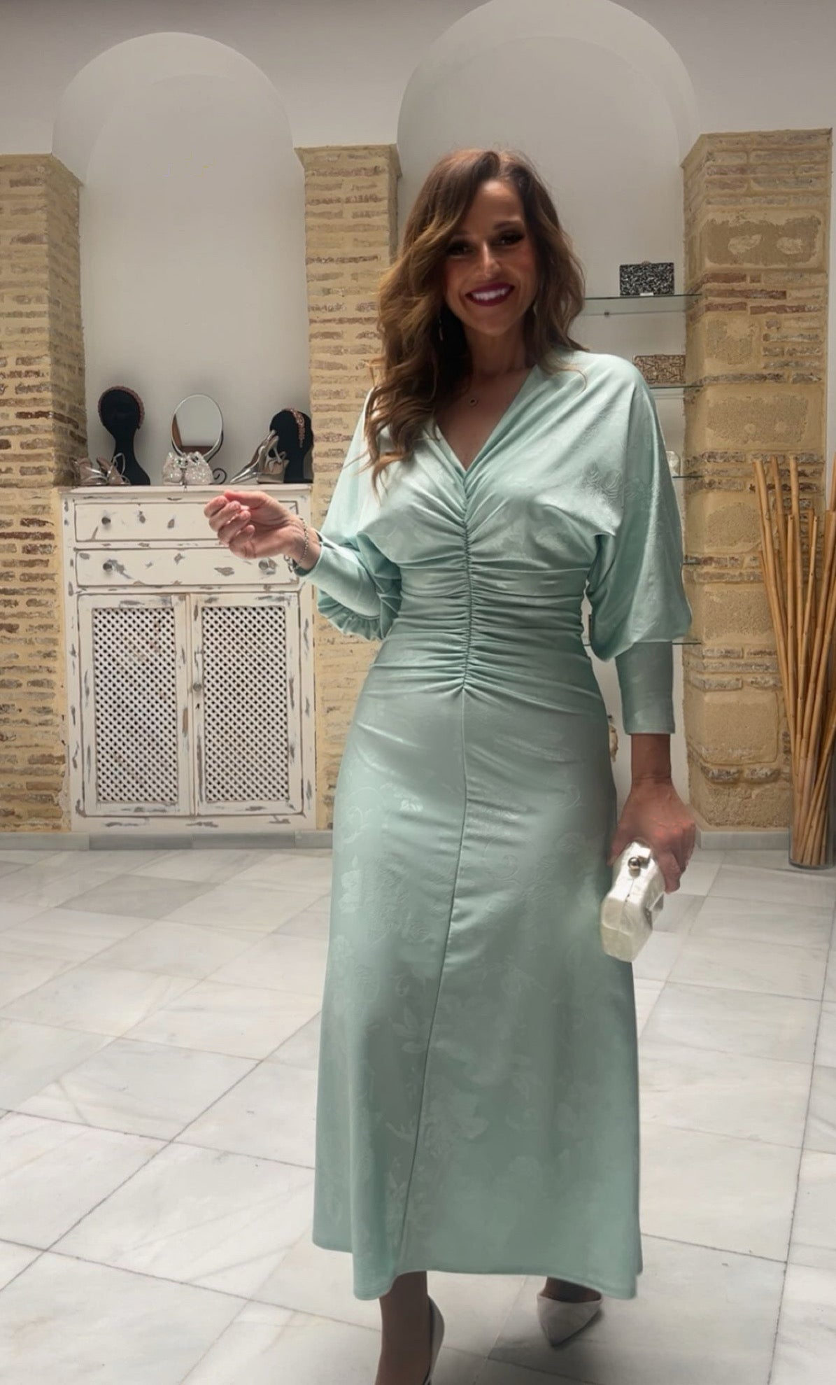 Vestido Ginebra Verde Mar