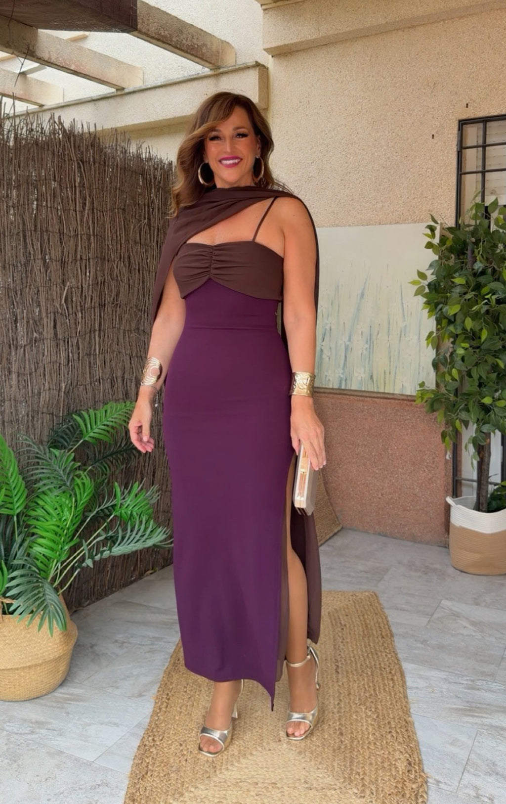 Vestido Ariadna Berenjena