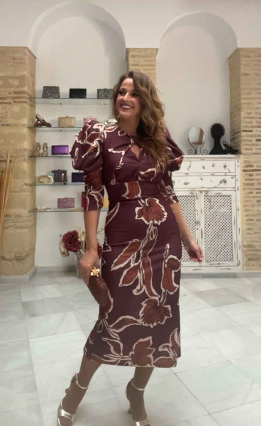 Vestido Martina Burdeos