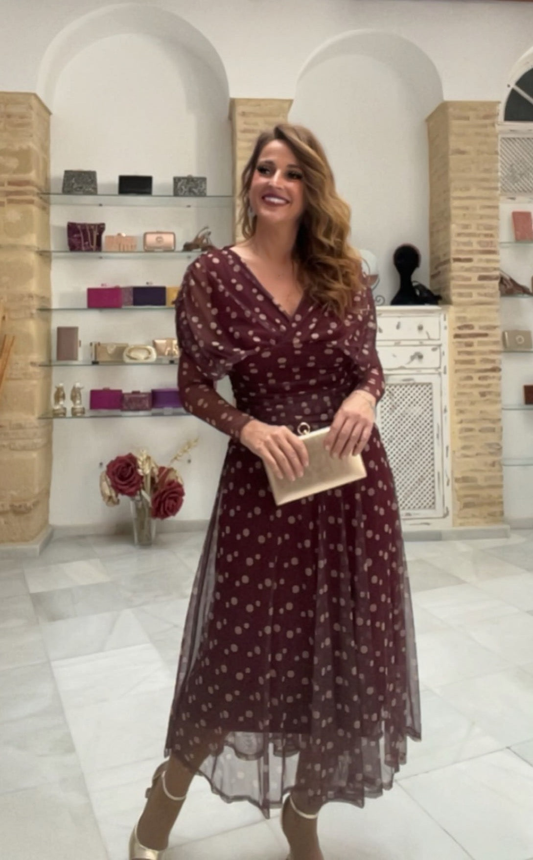 Vestido Sofía Burdeos