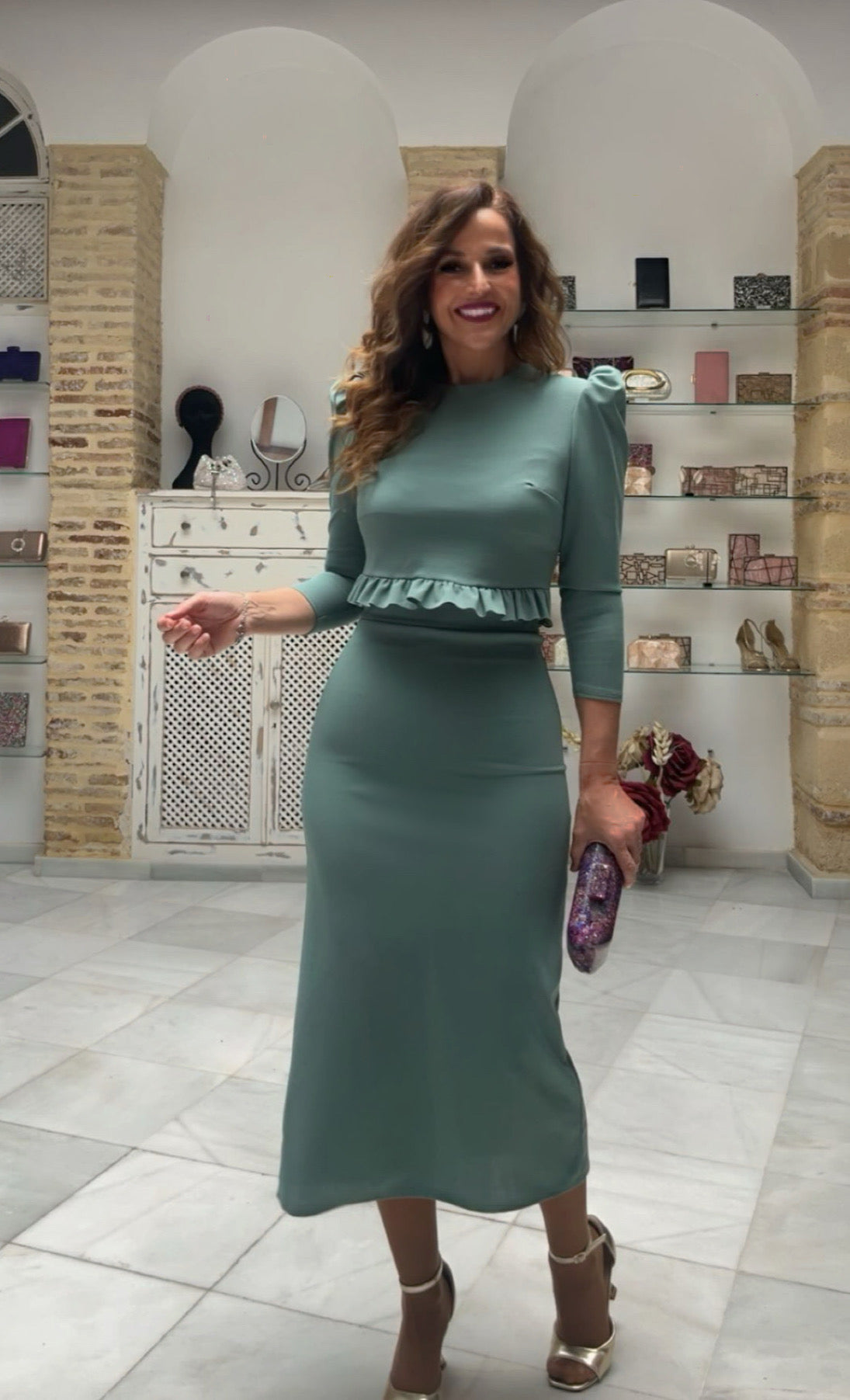 Conjunto Natalia Verde Empolvado