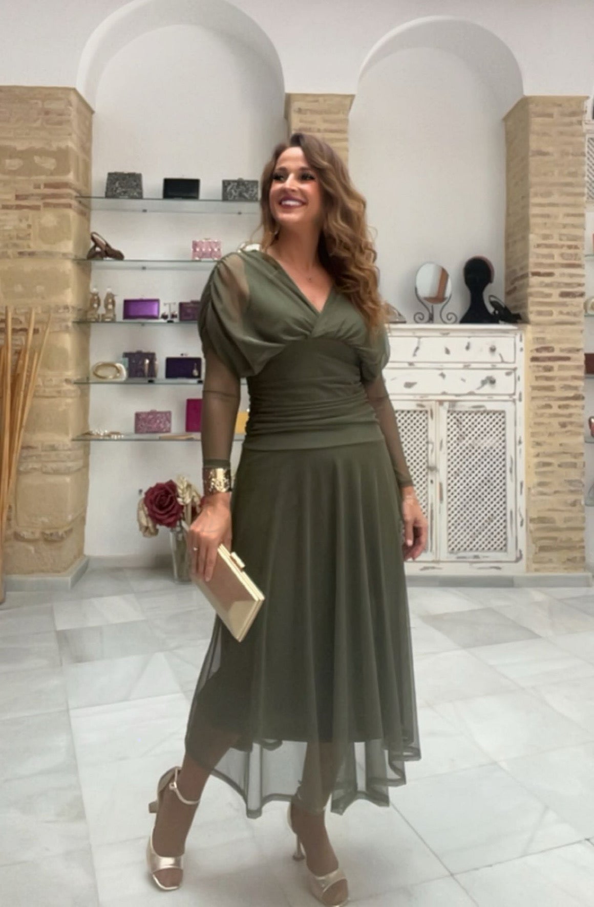 Vestido Altea Liso Verde