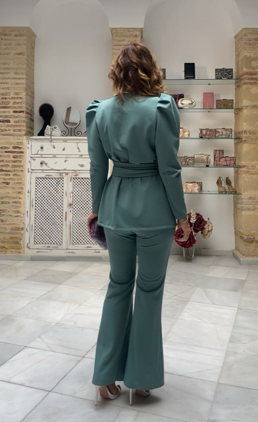 Conjunto Brenda Verde Empolvado