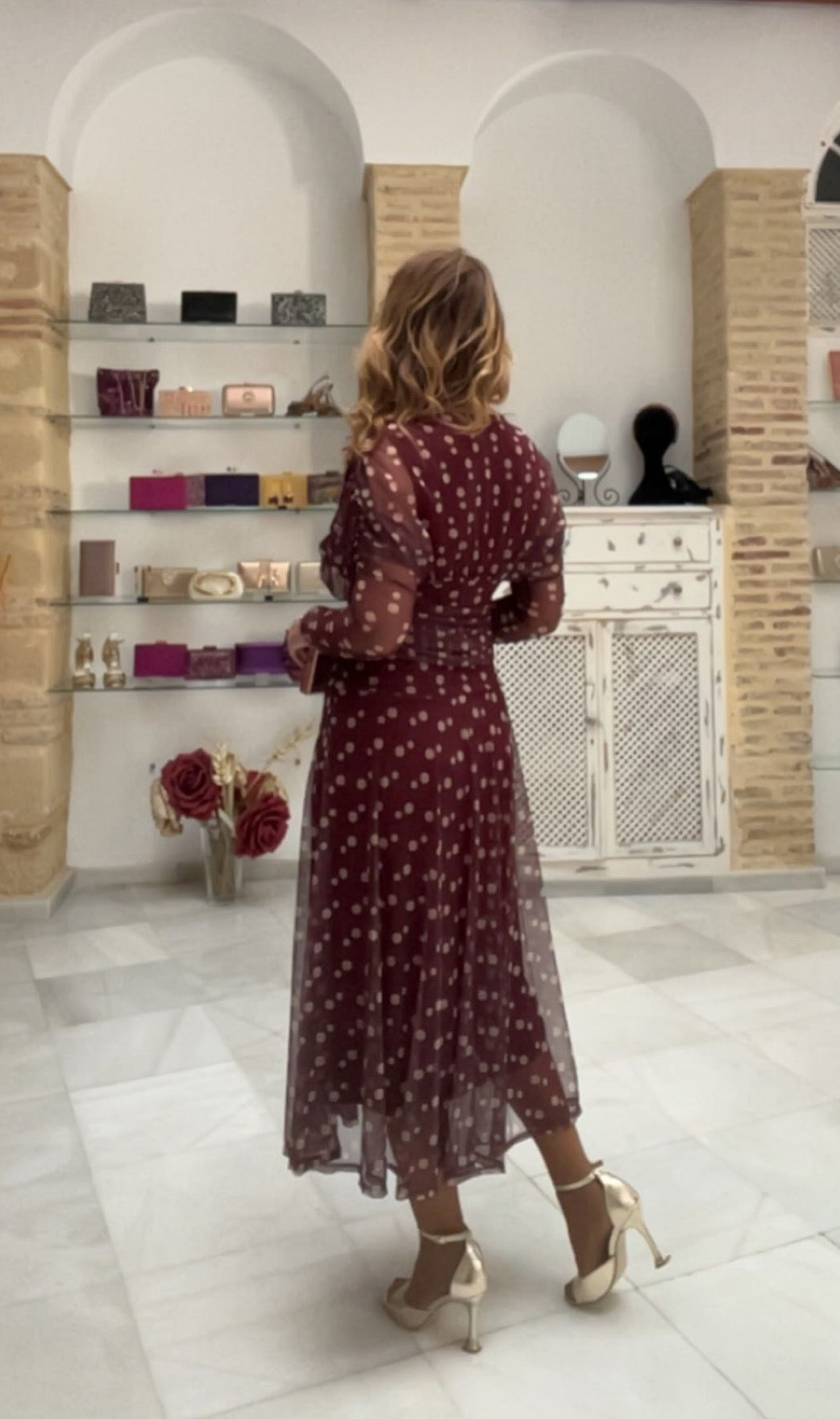 Vestido Sofía Burdeos