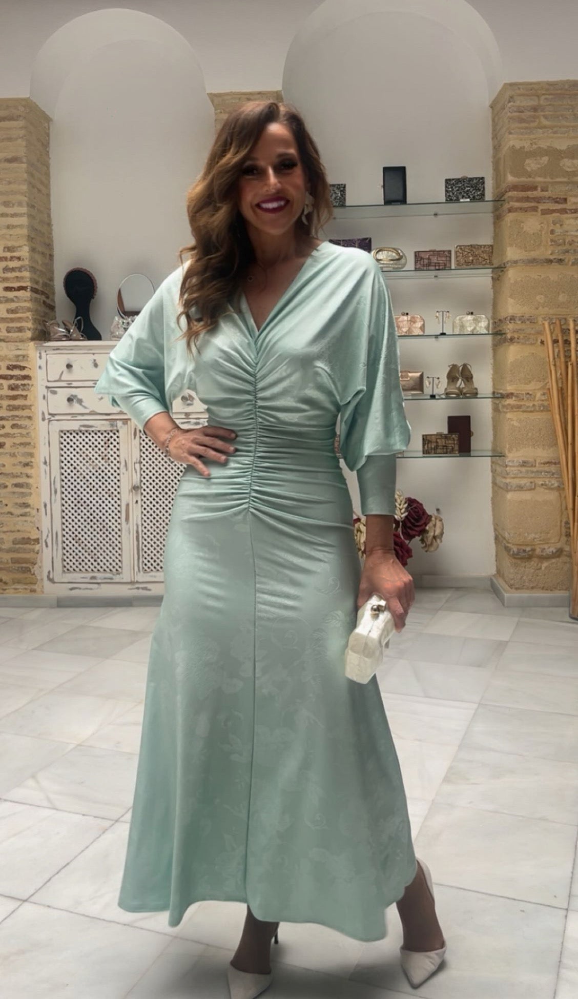 Vestido Ginebra Verde Mar